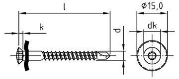 картинка Art. 9387 A2 4,5X40 TX20 drilling-point от ЧТУП "Ю-Кэн"