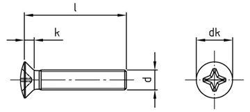 картинка DIN 966 A4 M 5X50 TX25 от ЧТУП "Ю-Кэн"