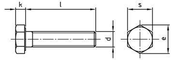 картинка DIN 933 A2 M 6X40 от ЧТУП "Ю-Кэн"