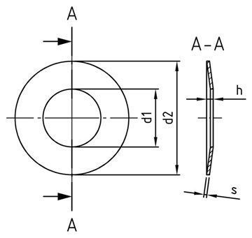 картинка DIN 2093 AISI 301 31,5X16,3X1,75 от ЧТУП "Ю-Кэн"