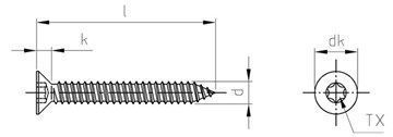 картинка ISO 14586 A2 C 4,2X25 TX20 от ЧТУП "Ю-Кэн"