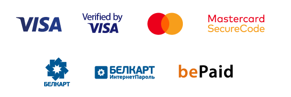 Способы олпаты на сайте Visa, MasterCard, Белкарт, bePaid