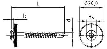 картинка Art. 9388 A2-Cu 4,5X20 TX20 drilling-point от ЧТУП "Ю-Кэн"