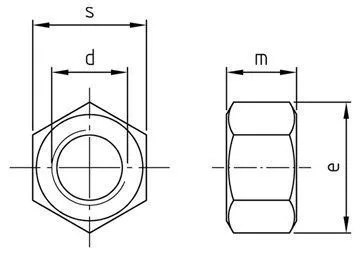 картинка DIN 934 A2 M 12X1,25 left от ЧТУП "Ю-Кэн"