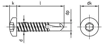 картинка DIN 7504 A4 M 6,3X19 TX30 от ЧТУП "Ю-Кэн"