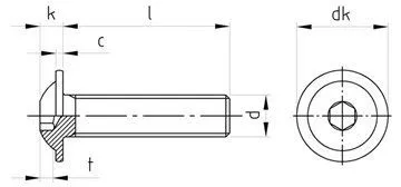 картинка ISO 7380-2 A2 M 5X55/55 от ЧТУП "Ю-Кэн"