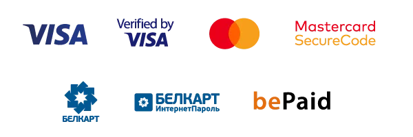 Способы олпаты на сайте Visa, MasterCard, Белкарт, bePaid